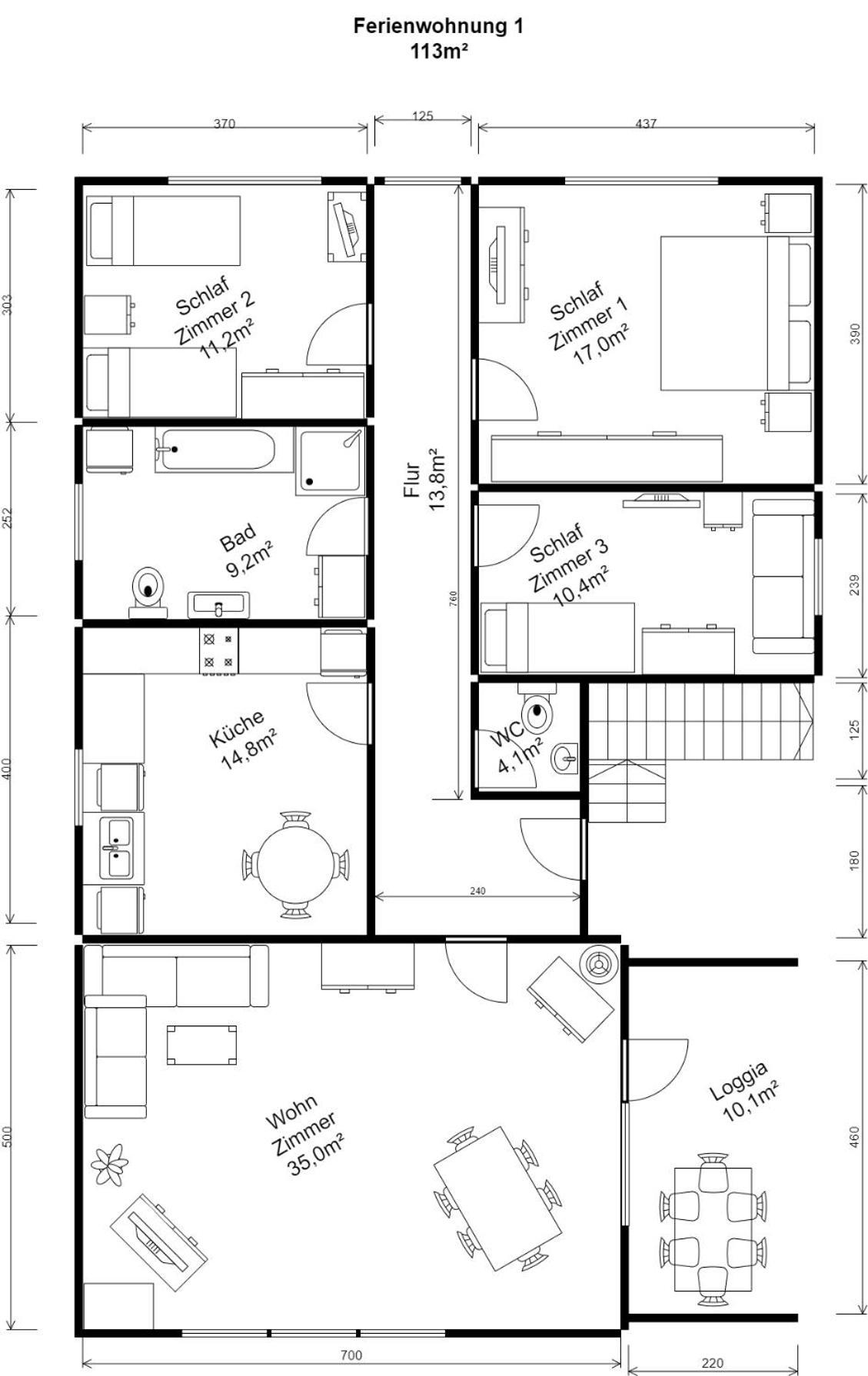 Ferienwohnung Van Den Berg Rees Szoba fotó